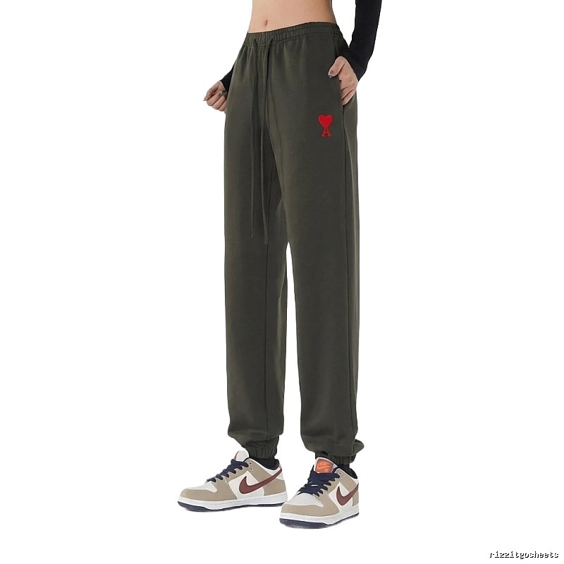 AMI Love Retro Style Dark Gray Pants