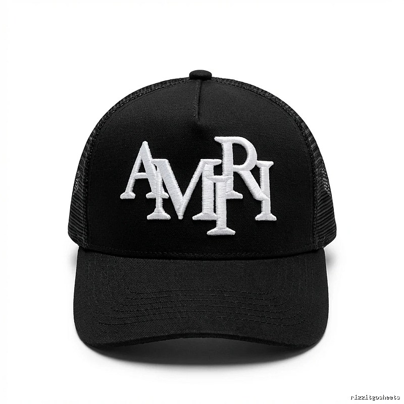 AMIRI letter-style black cap