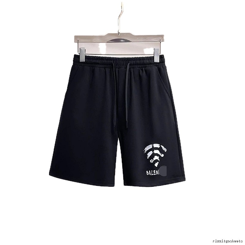Balenciaga Printed Street Style Black Shorts