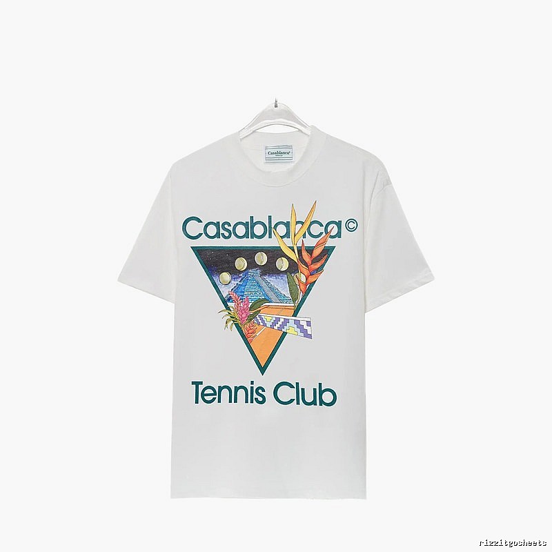 Casablanca Printed Casual White T-shirt