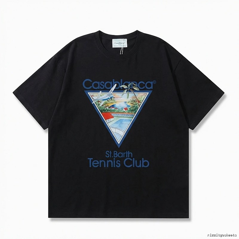 Casablanca triangle - printed black T - shirt