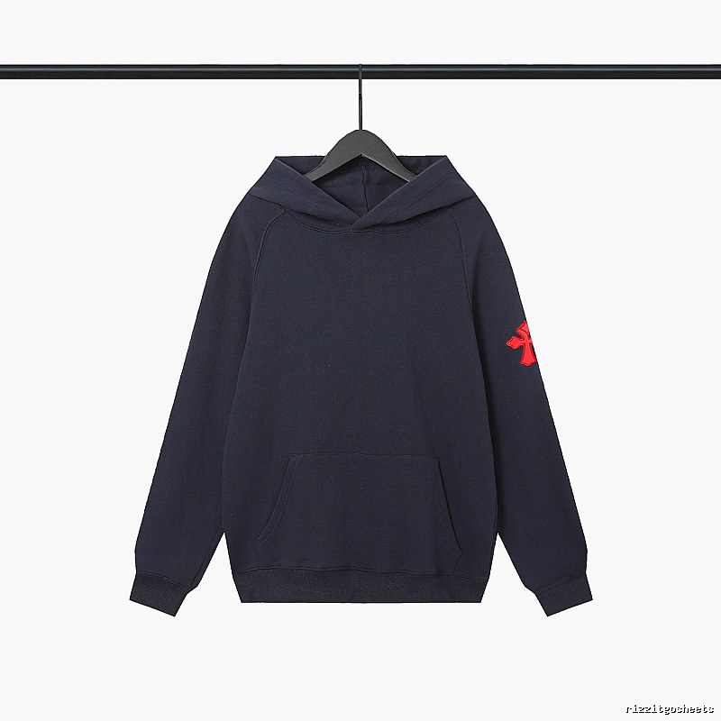 Chrome Hearts 2089-83 Navy Cross Graphic Hoodie Sport Casual