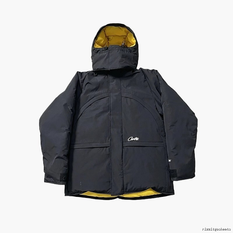Corteiz Black Functional Style Cotton-padded Jacket