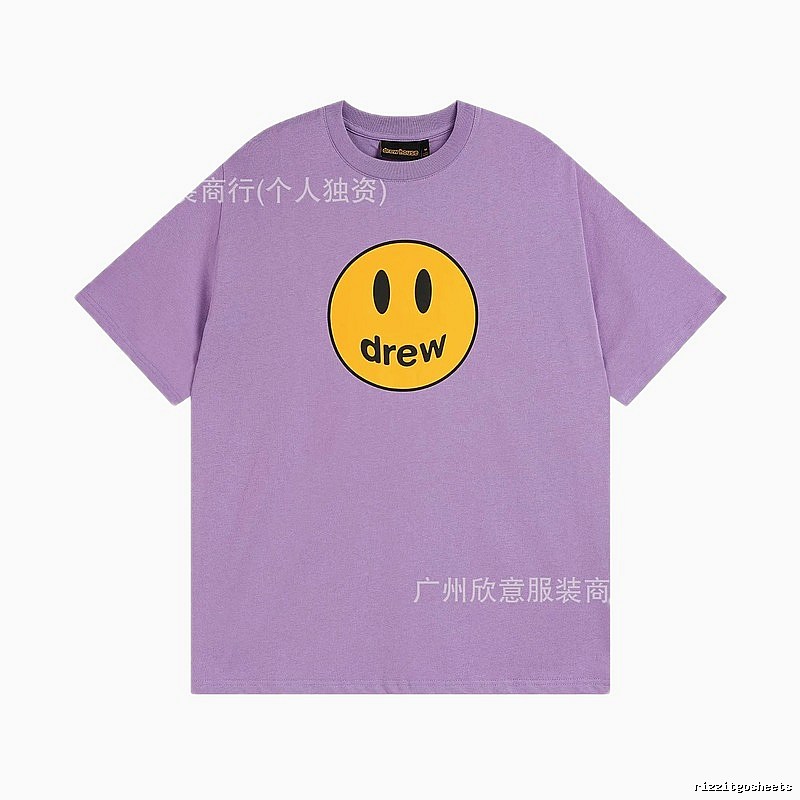 DREW Smile Street Style Purple Short Sleeve T-shirt