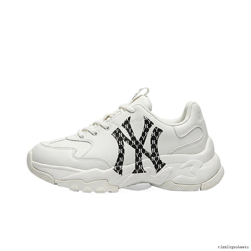 MLB retro-style white sports shoes