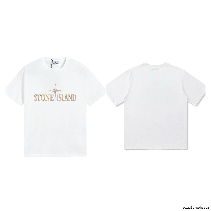 Stone Island Classic Street Style White Short Sleeve T-Shirt