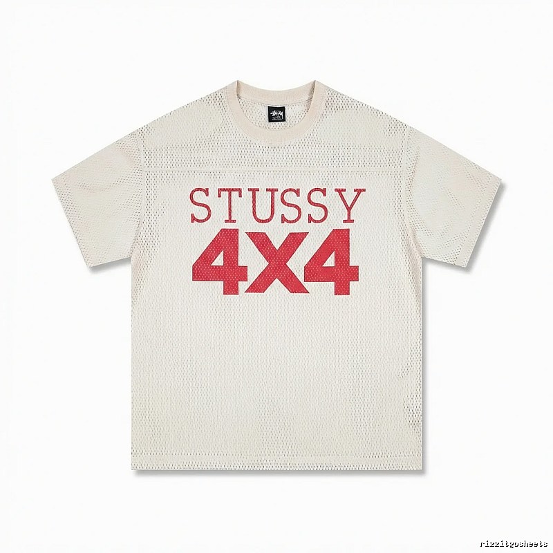 Stussy 4X4 Retro Style White T-shirt