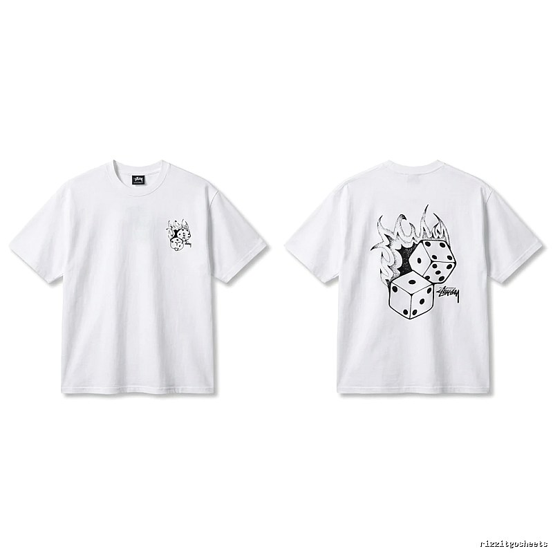 Stussy Dice Print Style White T-shirt