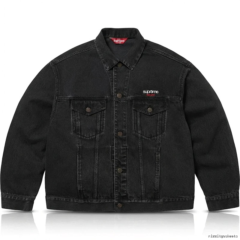 Supreme denim-style black jacket
