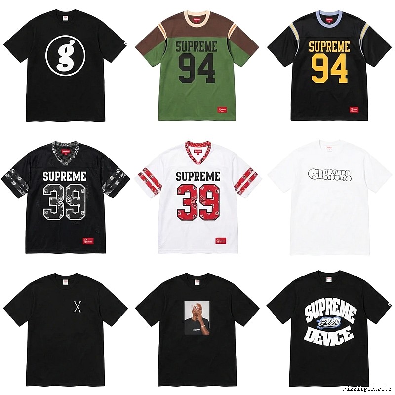 Supreme retro style black T-shirt