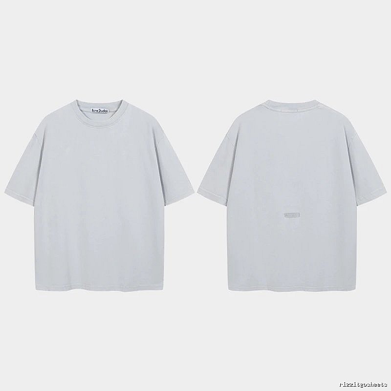 Acne Studios 2090-80 Blue Style Ac908040 Stockholm Logo T-Shirt Relaxed Styling