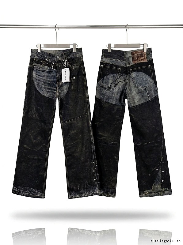 Acne Studios retro - style patchwork jeans