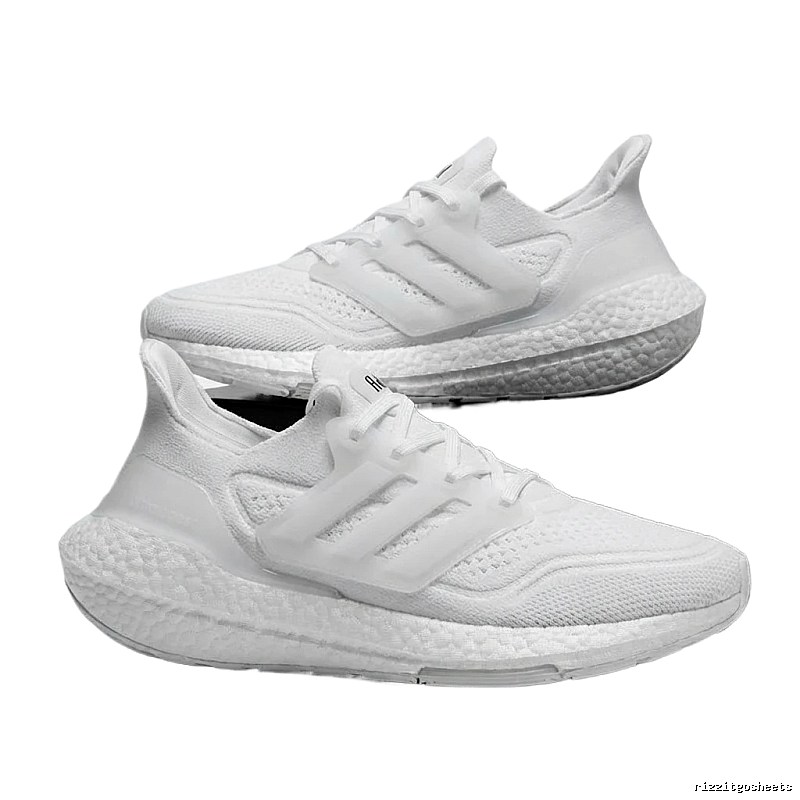 Adidas minimalist style white running shoes