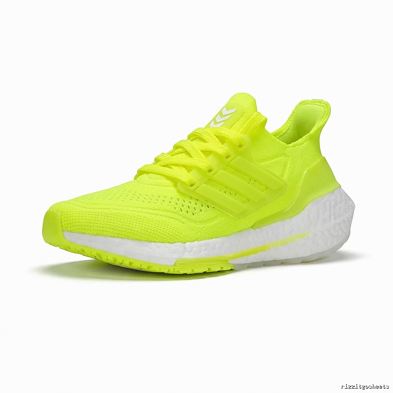 Adidas Ultraboost fluorescent yellow running shoes