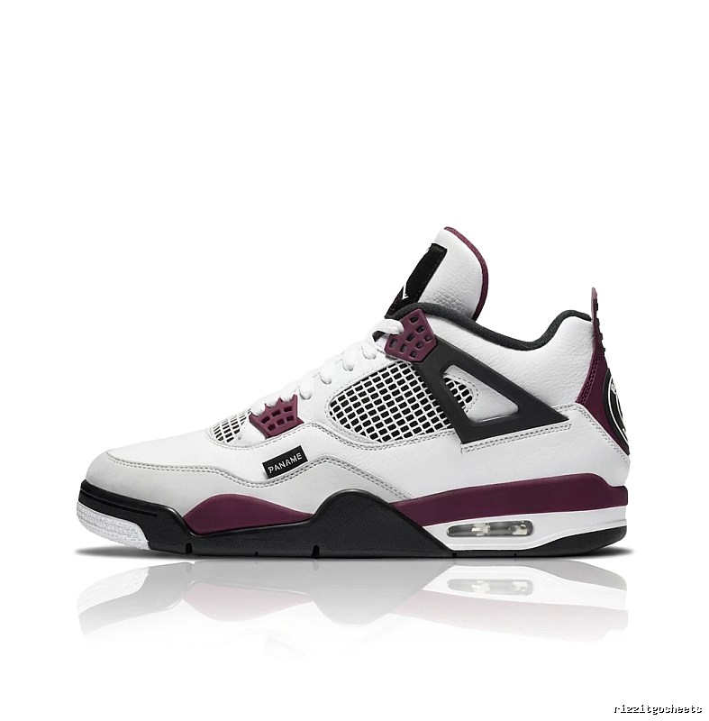 Air Jordan 4 Retro Wind White and Purple Shoes