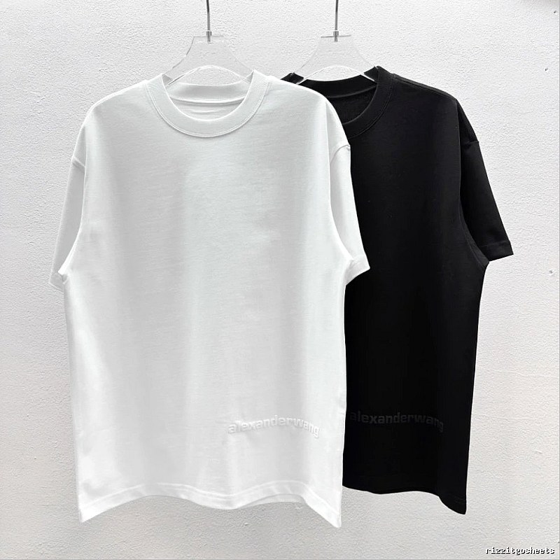 Alexander Wang Embossed Minimalist Solid Color T-shirt