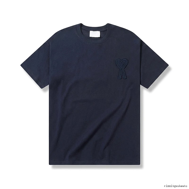 AMI Embroidered Simple Style T-shirt