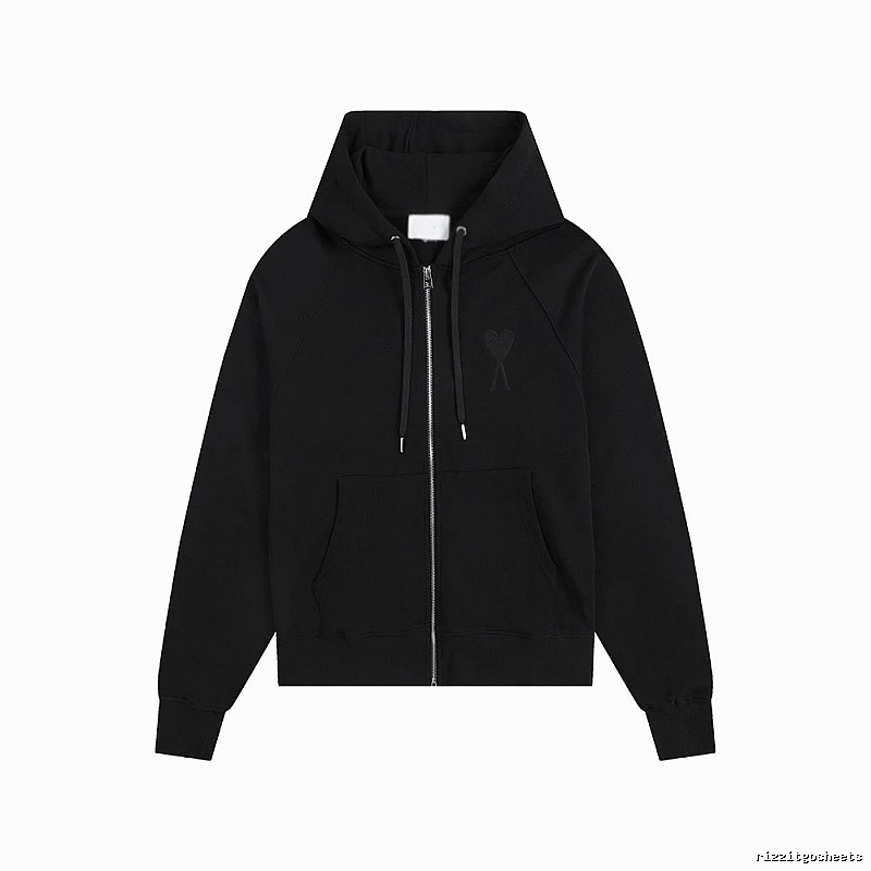 AMI Love Simple Style Black Hoodie