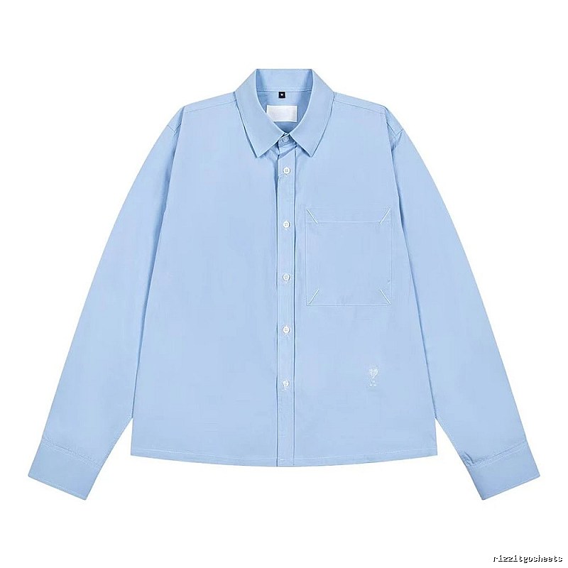 AMI minimalist style light blue shirt