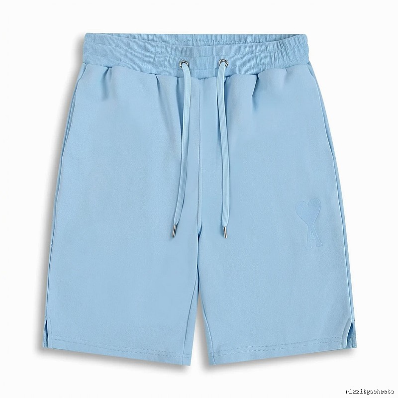 AMI minimalist style light blue shorts