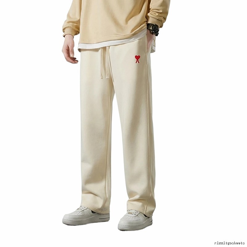 AMI&Easy Casual Style Beige Pants