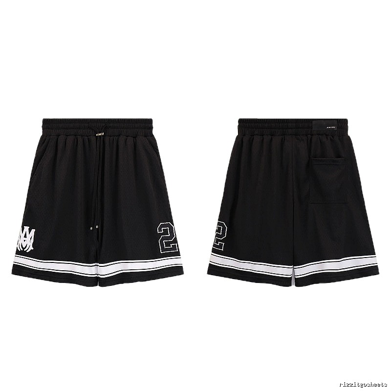 AMIRI American Basketball Style Black Athletic Shorts