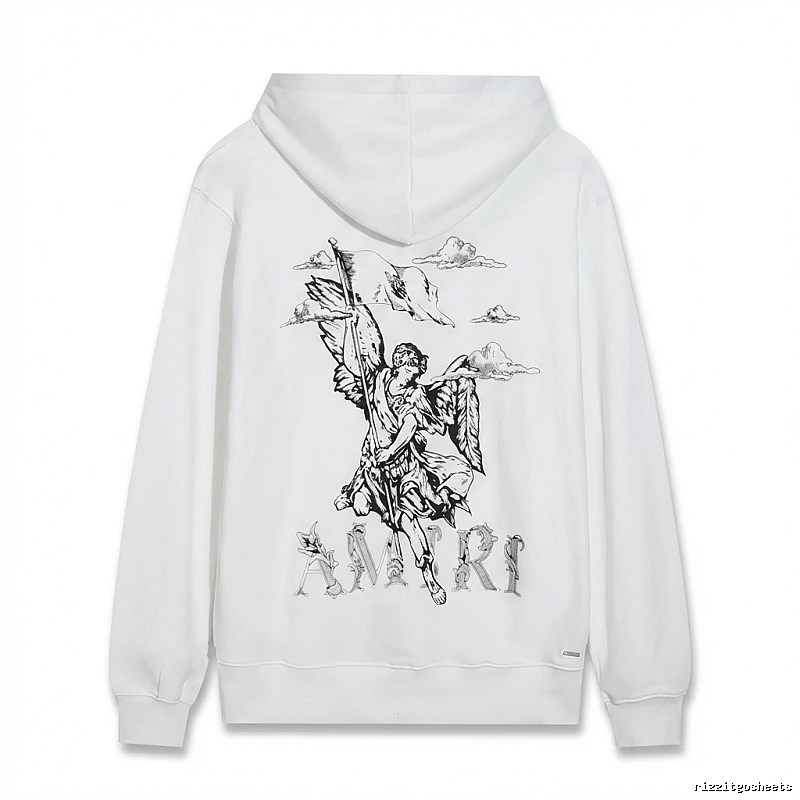 AMIRI Angel Print White Sweatshirt
