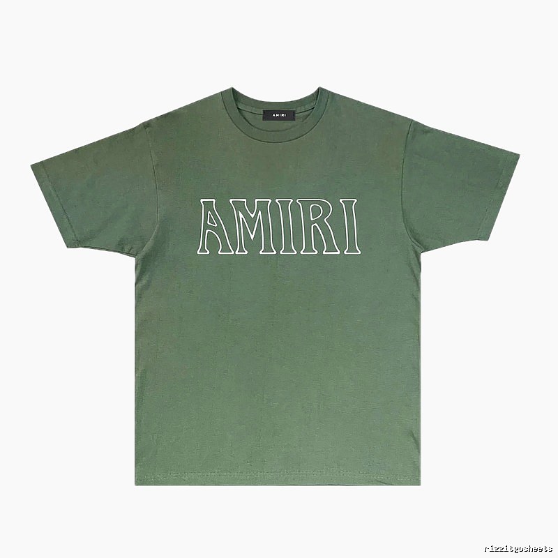 AMIRI Basic Style Simple Green T-shirt