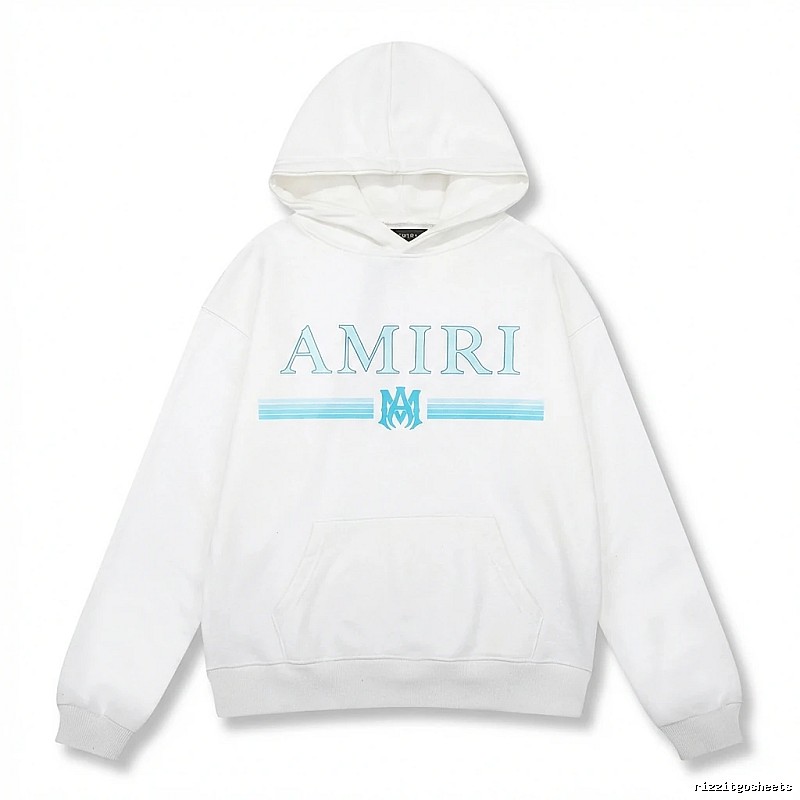 AMIRI letter - printed white hoodie