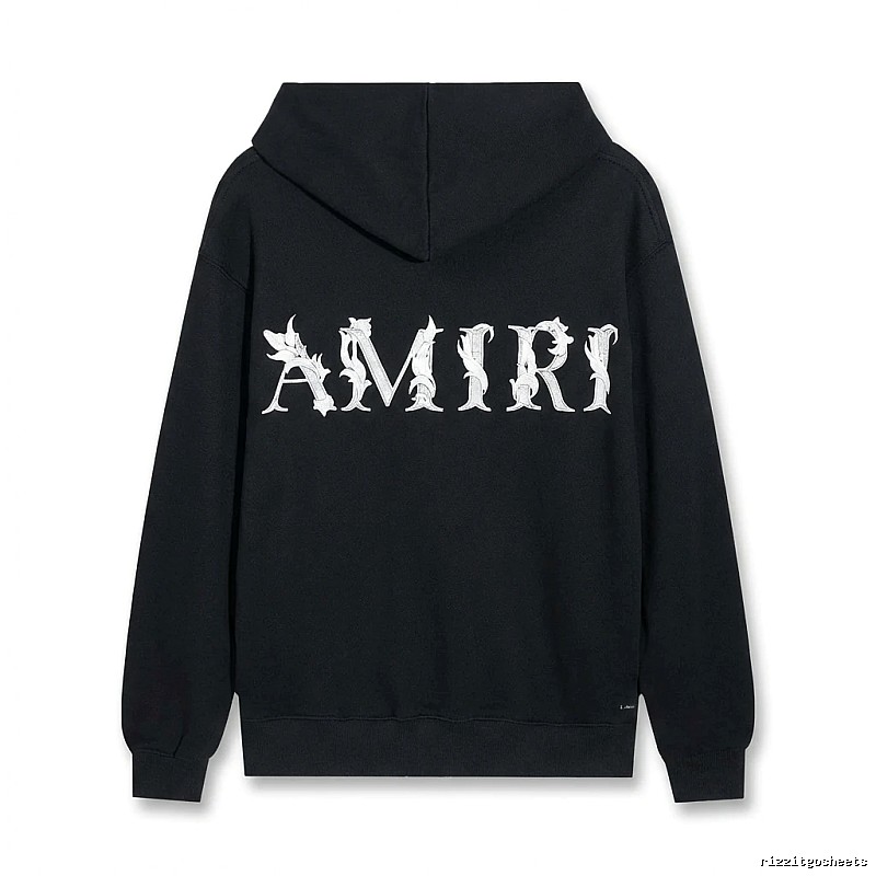 AMIRI letter-style black hoodie