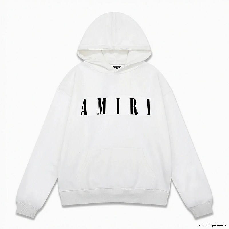 AMIRI minimalist style white hoodie