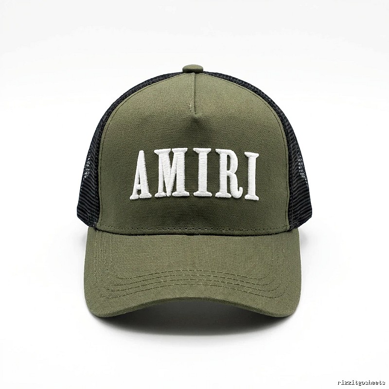 AMIRI Retro Style Olive Green Hat