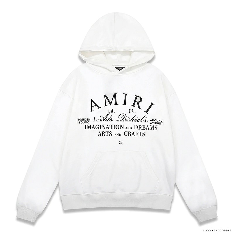 AMIRI retro-style white hoodie
