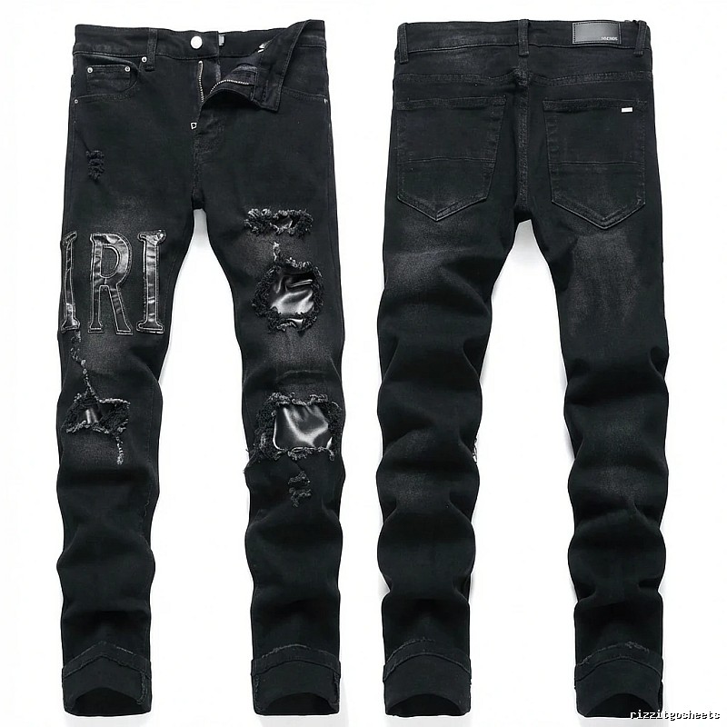 AMIRI Ripped Trendy Cool Black Pants