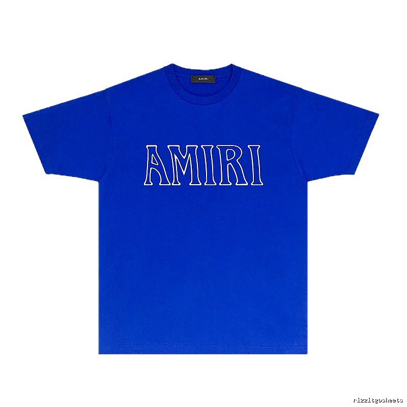 AMIRI simple style blue T-shirt