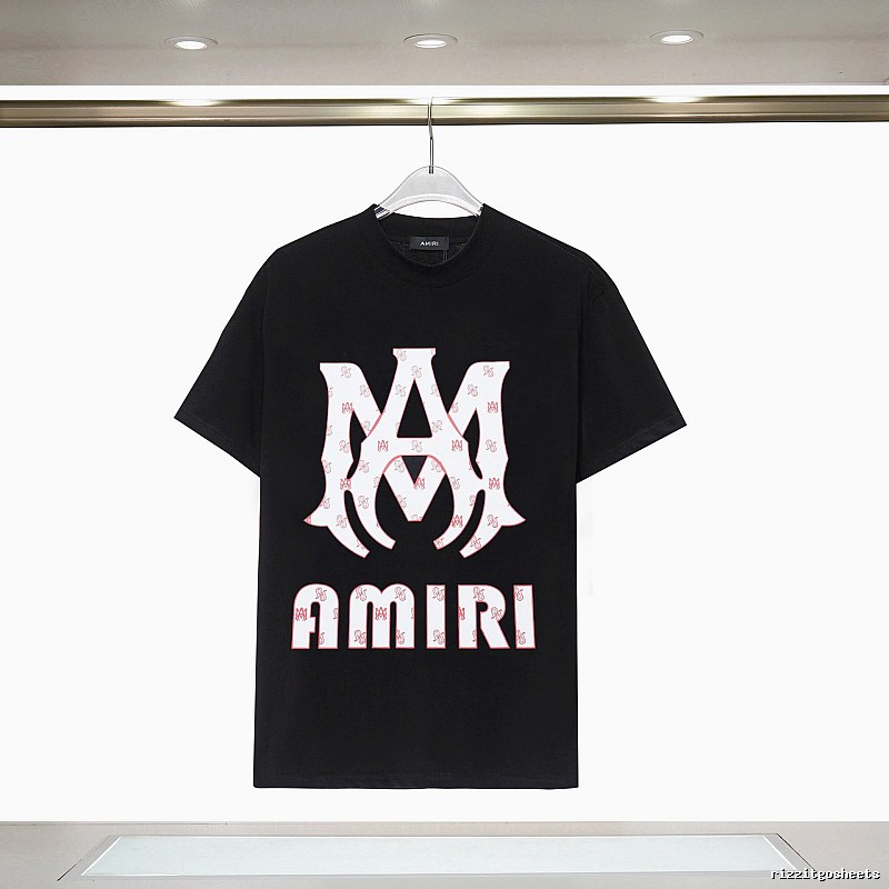 Amiri Summer Graphic T-shirt White Blue Amiri with Clean Finish
