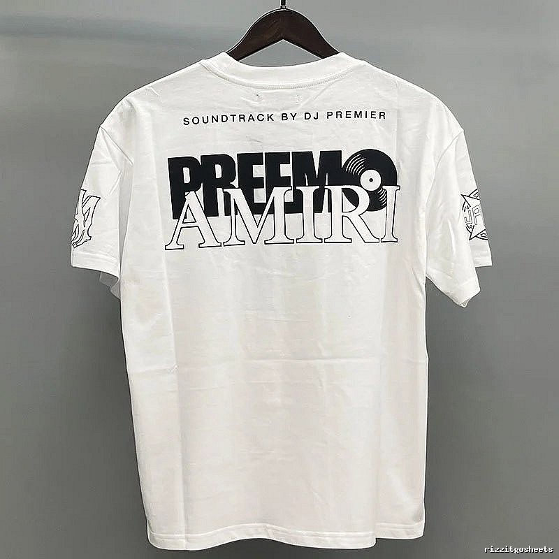 Amiri White Black Records Graphic T-Shirt Coffee Run
