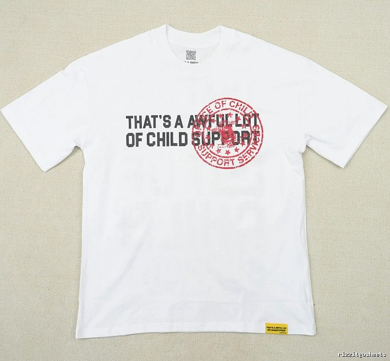 Awful Lot Stamped Street-Style White T-Shirt