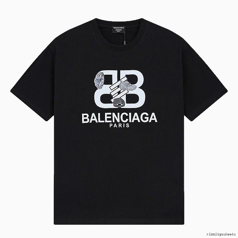 Balenciaga BB Print Short-sleeve Shirt
