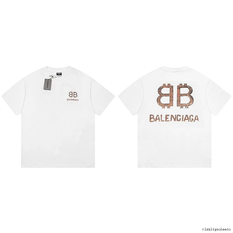 Balenciaga BB Print White T-shirt