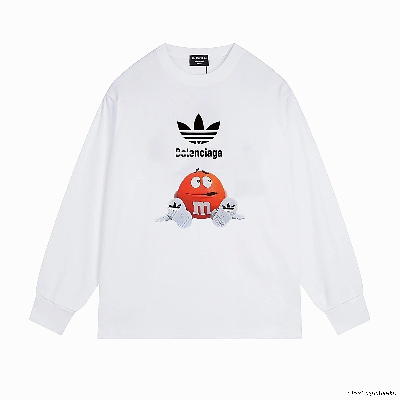 Balenciaga Co-branded Cartoon White Sweatshirt