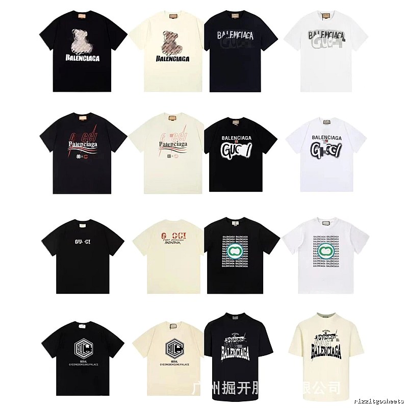 Balenciaga Co-branded Trendy Street Style Multi-color Short-sleeve T-shirt