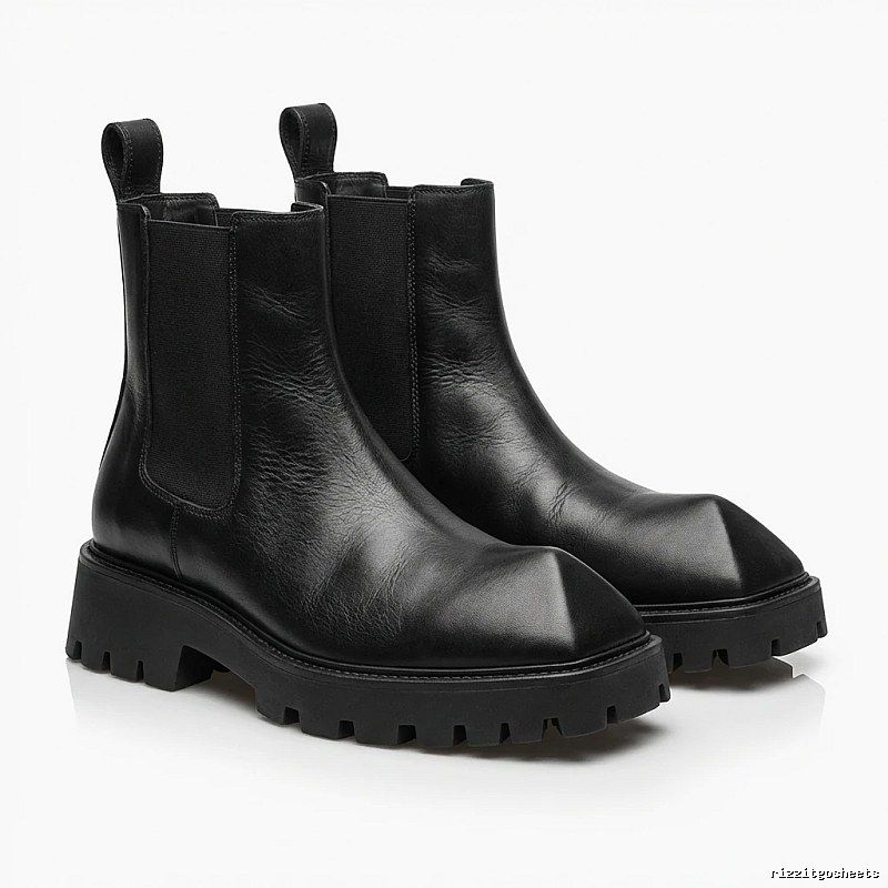 Balenciaga Geometric Style Ankle Boots