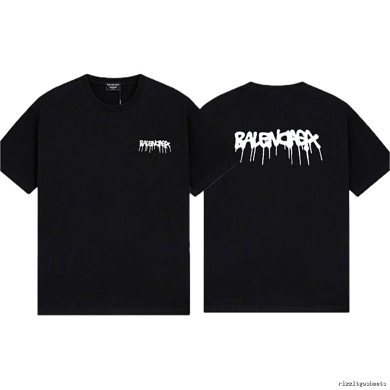 Balenciaga Graffiti Street Style Black T-Shirt