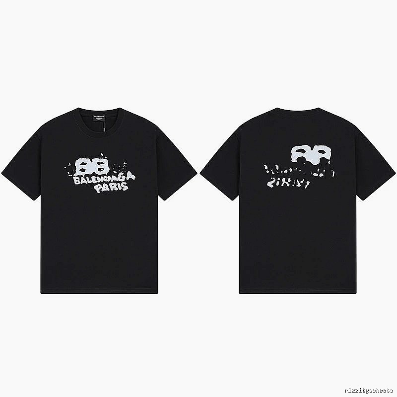Balenciaga graffiti-style black T-shirt