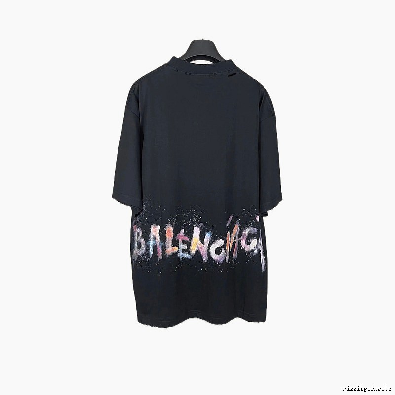 Balenciaga graffiti-style black T-shirt
