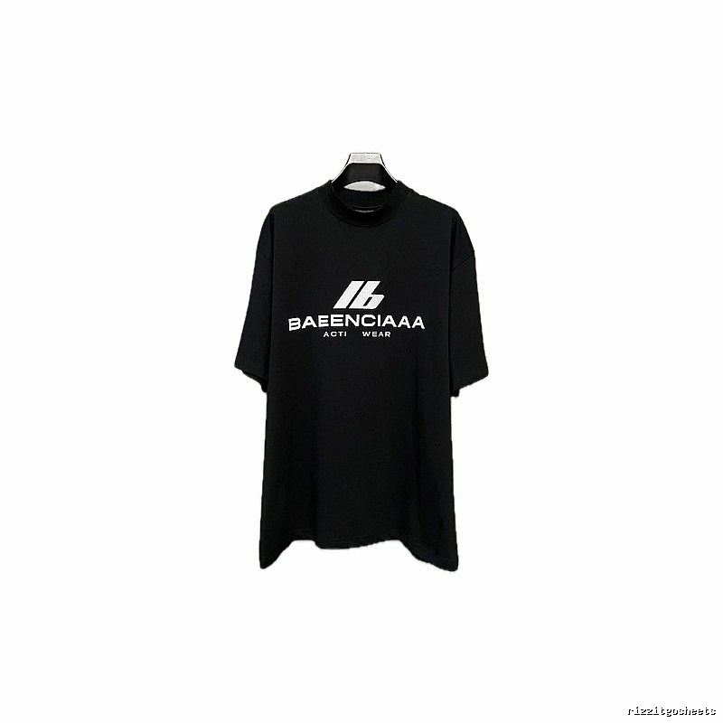 Balenciaga letter-style black T-shirt
