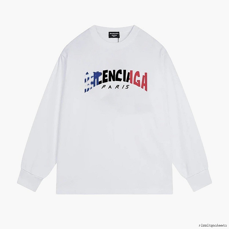 Balenciaga letter-style white T-shirt