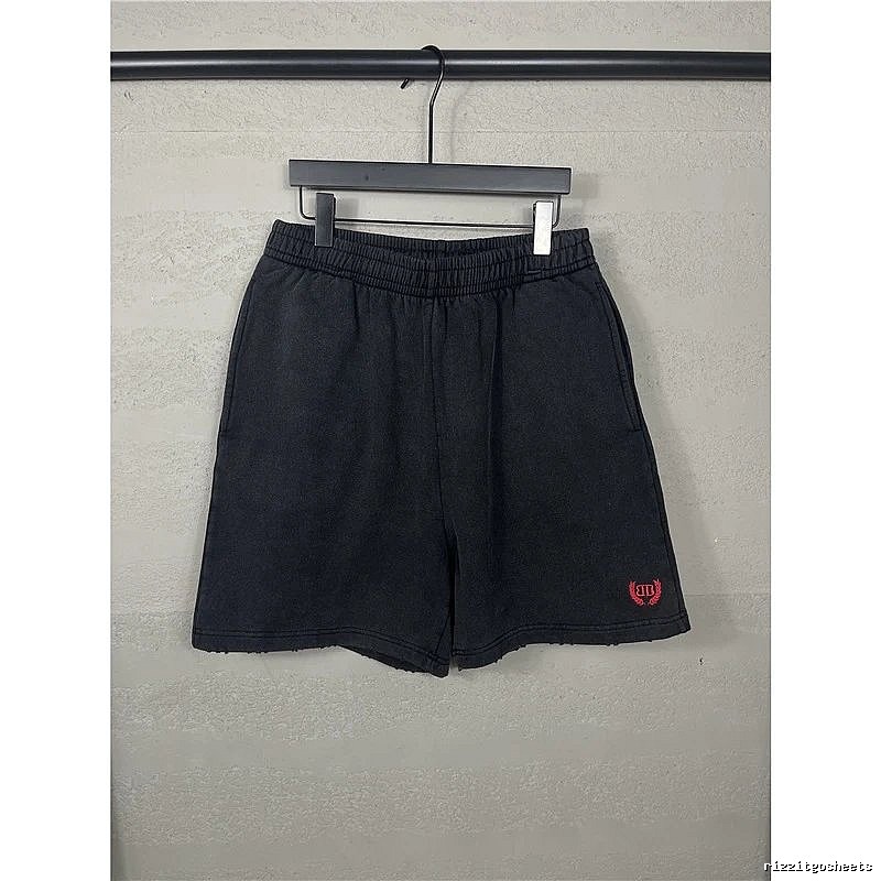 Balenciaga minimalist style black shorts