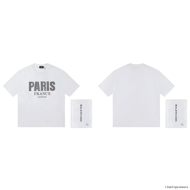 Balenciaga Paris Collection Minimalist Style White T-Shirt